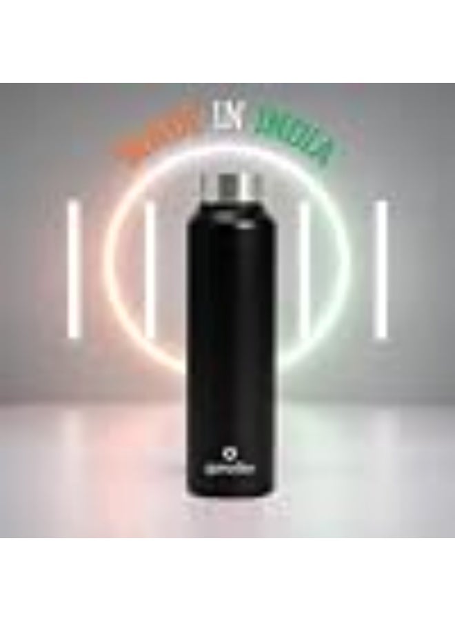 Speedex Stainless Steel Water Bottle 1 Ltr, Leak Proof Screw Cap, BIS Approved 1000 ml Metal Bottle For Daily, Office, School, Gym, Travel Use for Men, Women, Kids, Adults, Black, Set of 4 - Image 4