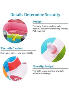 NIBEMINENT Kids Pool Floats Steering Wheel Inflatable Water Float Ring with Handle Baby Swimming for 1-2 Years  - Image 5