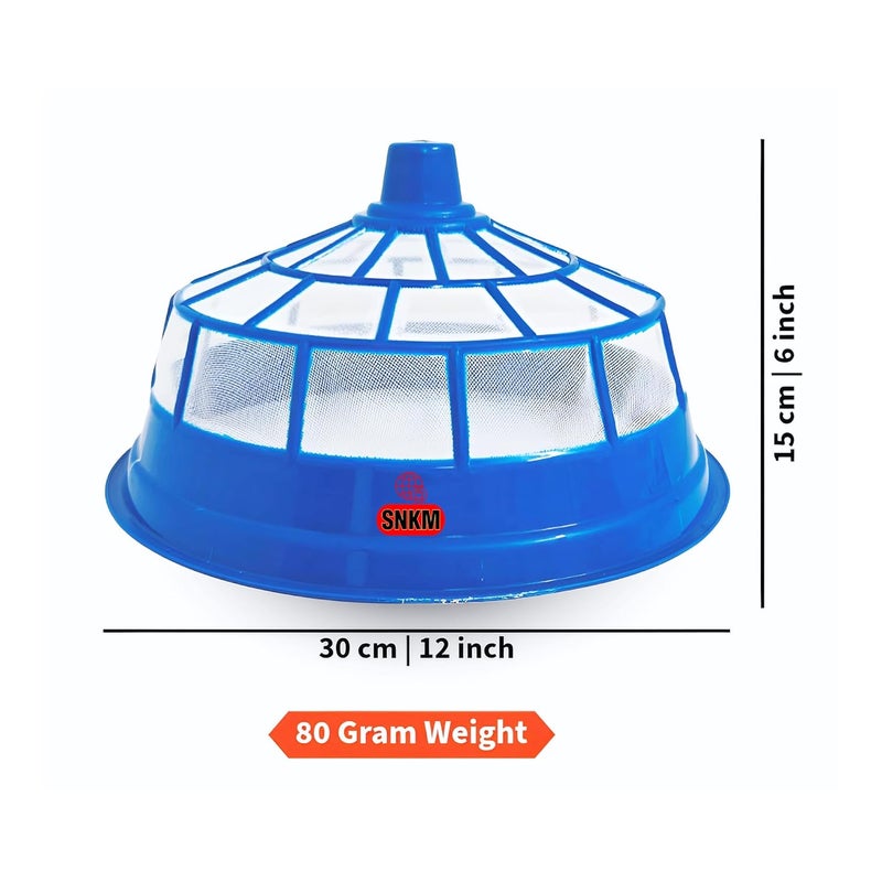 SNKM SNKM Food Cover Net Plastic Dome Big Size Round Net Kitchen Table Flies Mosquitoes Insect Proof Dining Tables Covers Fruits Vegetable Rice Cover Large 30cm12 Inch Multicolor Pack of 1  - Image 3