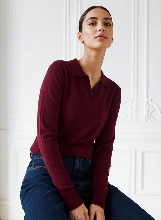 2Xtremz 2Xtremz Collared Sweater with Long Sleeves