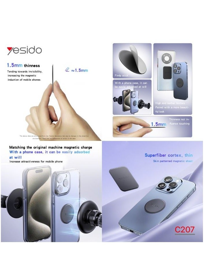 Yesido A set of magnetic plates with a leather-like coating for the Yesido C207 smartphone - Image 3