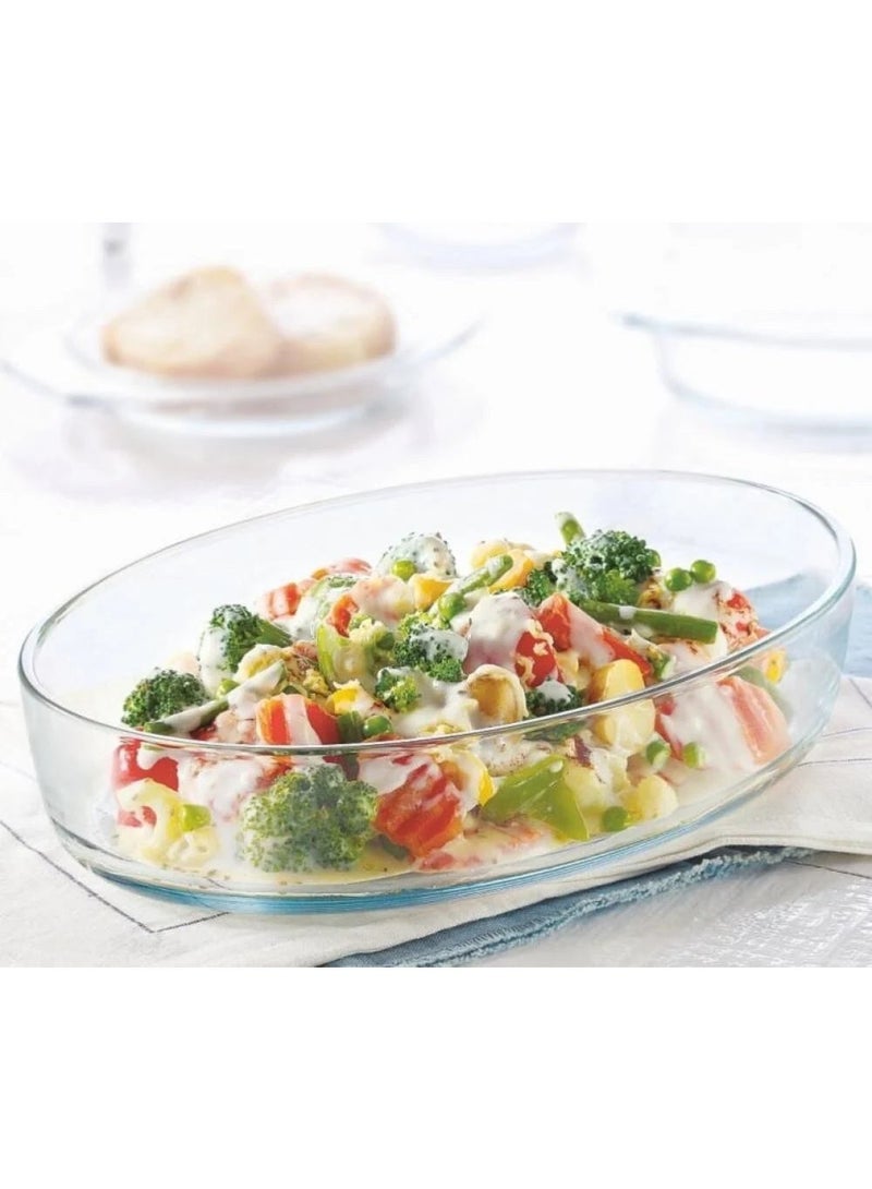 Paşabahçe Pasabahce Borcam Oval Tray 1550cc – Oven-Safe Baking Dish - Image 1