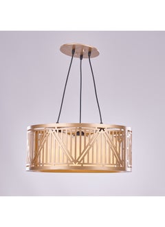 NAGAFA SHOP Gold Circle Tri Modern Chandelier 3 Lamps-Wtc450  - Image 1
