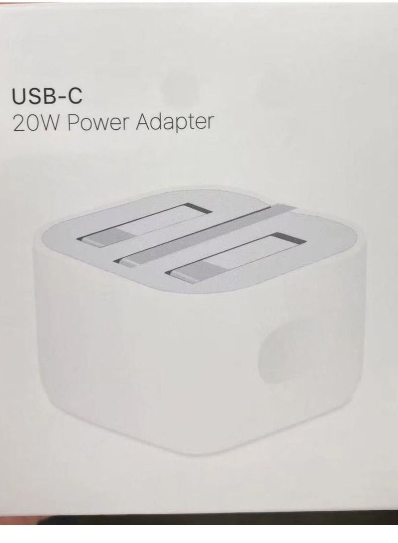 PanaX 20W USB-C 3-Pin Power Adapter White - Image 1
