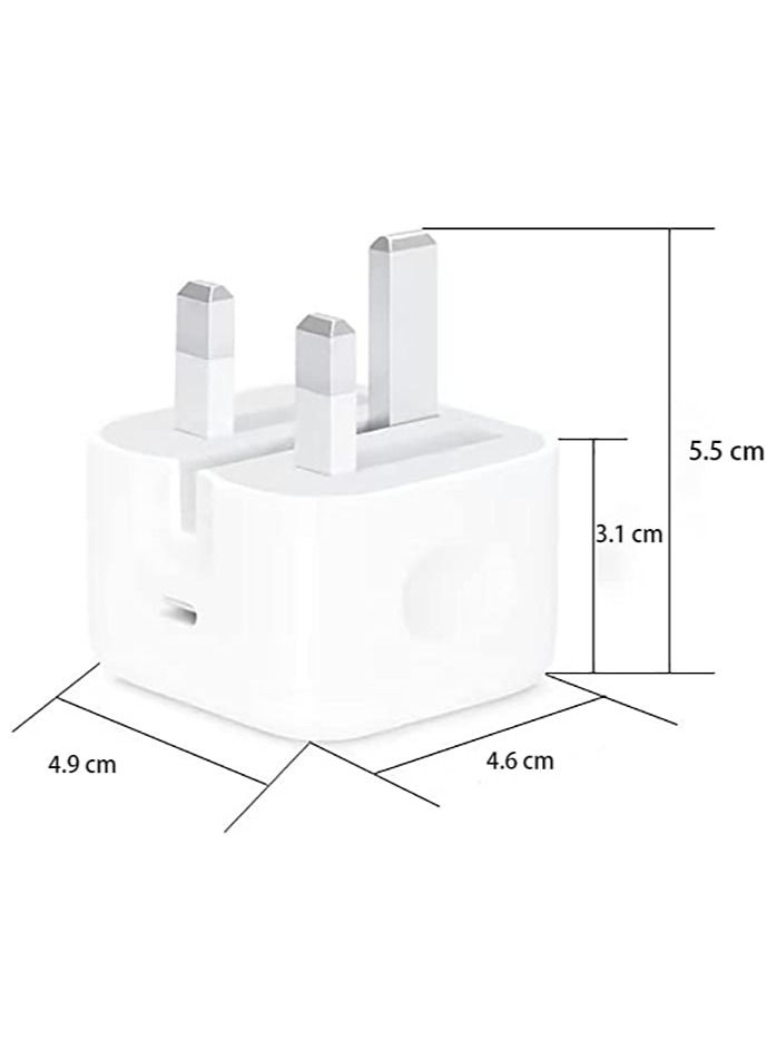 PanaX 20W USB-C 3-Pin Power Adapter White - Image 4
