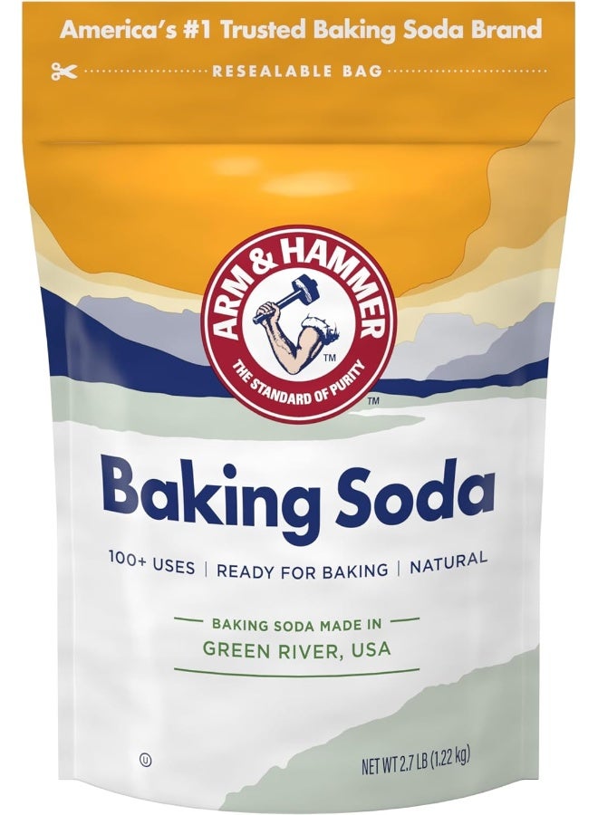 Arm & Hammer Baking Soda (2.7lbs), Ideal for Baking, Made in USA, Pure & Natural - Image 1
