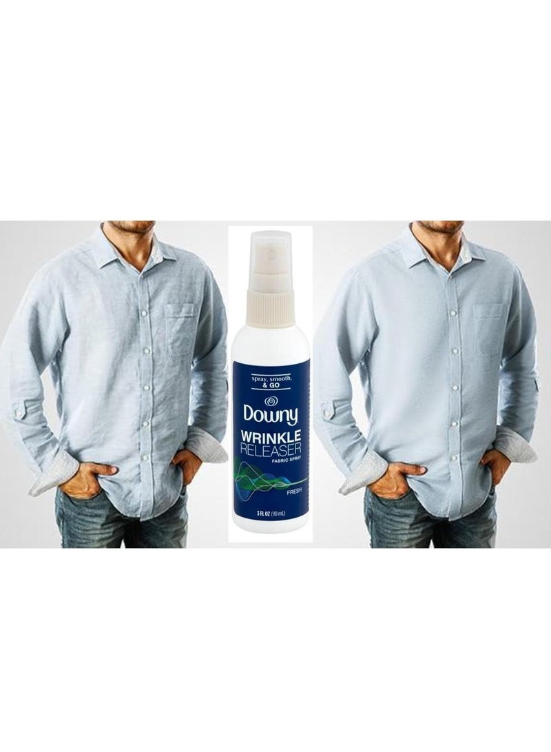 Downy Wrinkle Releaser Spray All In One Wrinkle Release Spray Travel Size, Odor Eliminator, Static Remover Fabric Refresher & Ironing Aid for Clothes 90 ML - Image 5