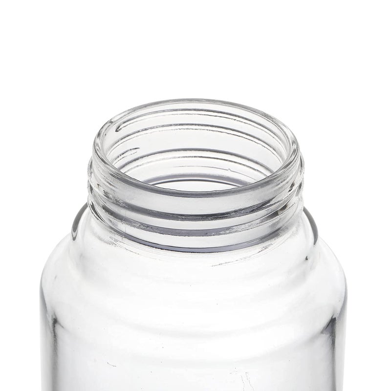 LVOOK Glass Fridge Water Bottle with Plastic Cap Leak proof breakproof Wide mouth Easy to Clean Best Usage for OfficeSchoolCollege Gym Tracking 920ml Red Pack of 6 - Image 4