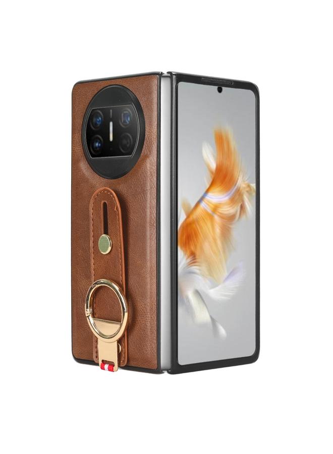 اس-توب جراب خلفي من الجلد لهاتف Huawei Mate X3 مع سوار المعصم - Image 3