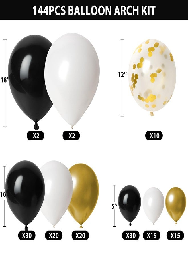 Labrostar Graduation Decorations 2025 Graduation Party Decorations Set of 4 Boxes with 144pcs Balloons Arch Garland Kit Party Supplies for Any Grades Black - Image 4