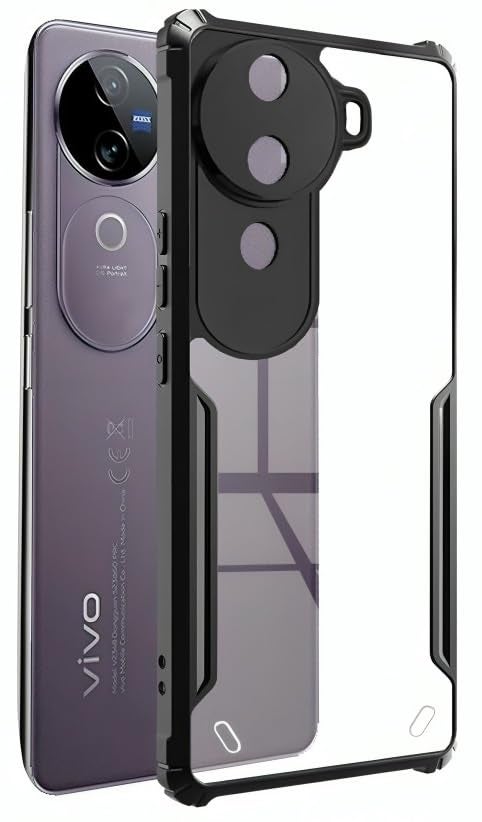 SPAZY CASE® Vivo V40E 5G / iQOO Z9s 5GBack Cover | Transparent Crystal Clear Hard PC Back Case with TPU Bumper, Drop Protection Case Cover for Vivo V40E 5G / iQOO Z9s 5G - Image 1