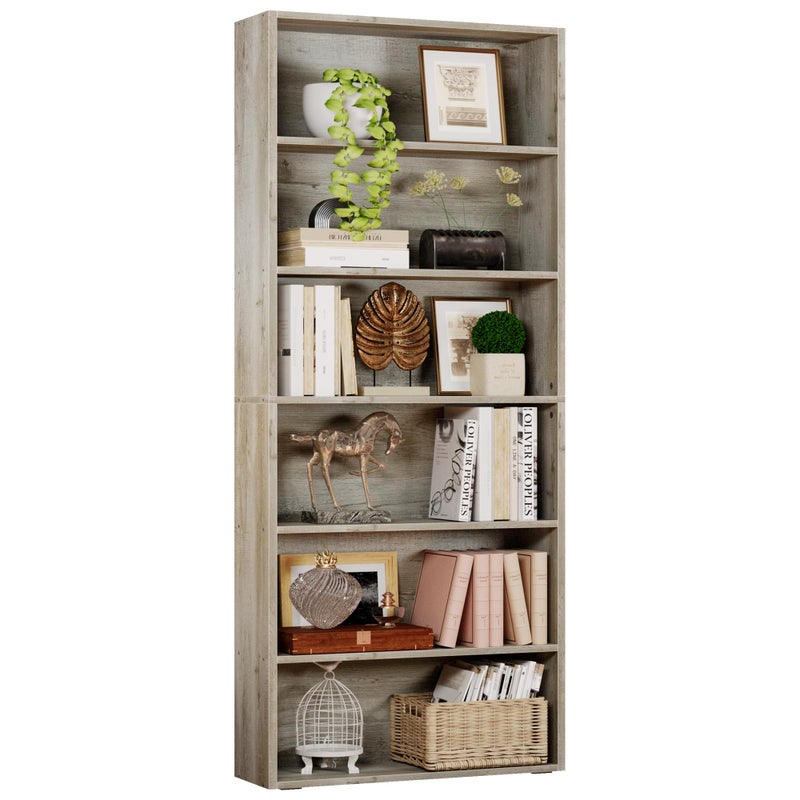 IRONCK Bookshelves and Bookcases Floor Standing 6 Tiers Display Storage Shelves 70 in Tall Bookcase Home Decor Furniture for Home Office Living Room Bed Room