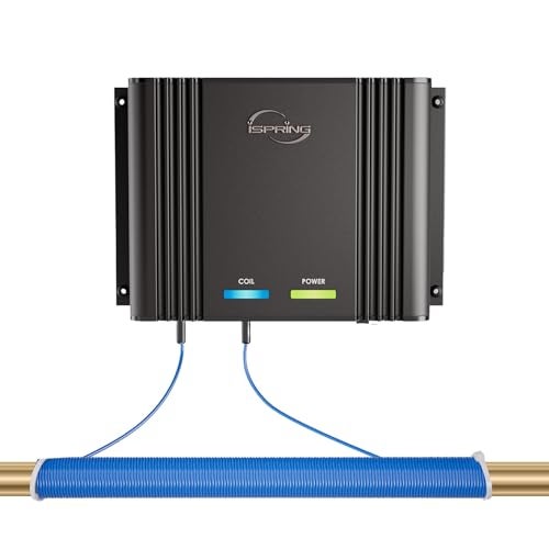 iSpring EDV2 Whole House Super Water Descaler 10 Times More Powerful Alternative Electronic SaltFree Hard Water Conditioner Alloy Construction Reduces Limescale Prevents Deposits Buildup
