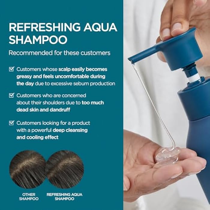 AYUNCHE Refreshing Shampoo for Oily Scalp, 11.8oz Purifying & Cool Down | Powerful Cooling & Deep Cleansing | Anti-Dandruff Shampoo | Korean Salon Brand - Image 4