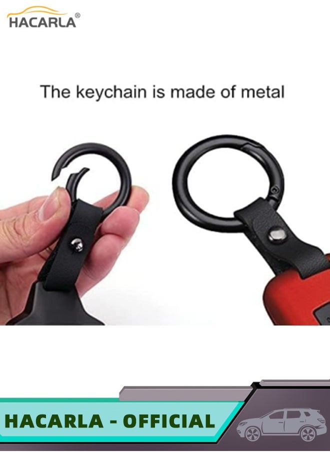 HACARLA - Carbon Fiber Key Fob Cover Remote Key Fob Case for Nissan and Infiniti Key Holder Keychain Black 3 Button - Image 1