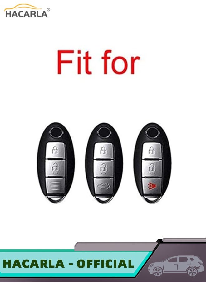 HACARLA - Carbon Fiber Key Fob Cover Remote Key Fob Case for Nissan and Infiniti Key Holder Keychain Black 3 Button - Image 1