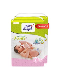 Little Angel Little Angel Extra Dry Baby Pants Diaper, Small (S) Size, 88 Count, Super Absorbent Core Up to 12 Hrs. Protection, Soft Elastic Waist Grip & Wetness Indicator, Pack of 2, 44 count/pack, Upto 7kg  - Image 1
