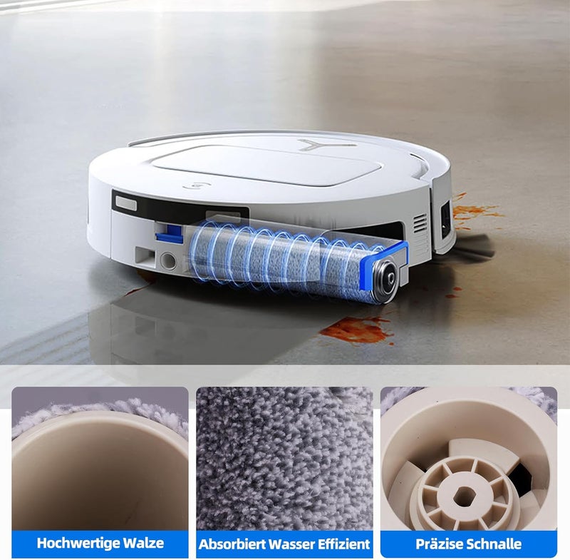 مجموعة إكسسوارات مكونة من 21 قطعة لمكنسة الروبوت ECOVACS DEEBOT T80 Omni، قطع غيار وإكسسوارات: 2 فرشاة رئيسية مضادة للتشابك، 2 وسادة موك، 6 أكياس للغبار، 6 فرشاة جانبية، 4 فلاتر، 1 فرشاة تنظيف. - Image 4