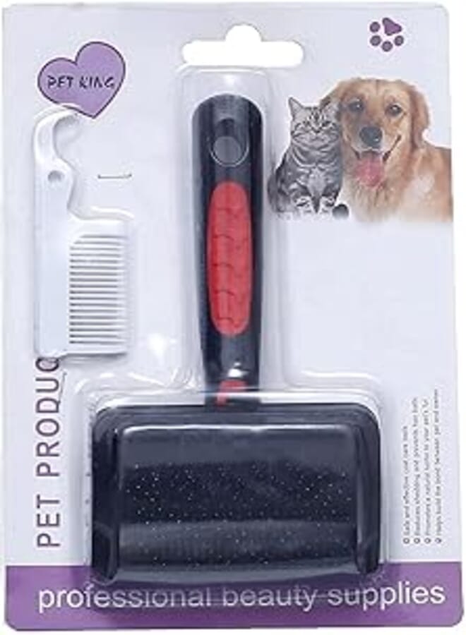 Pet King Brush For Cats & Dogs - Black