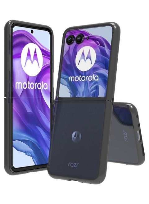 Motorola Razr 50 Ultra/Motorola Razr Plus Case, APremium Clear Panel TPU Bumper Shockproof Phone Cover,Slim Thin Scratch Resistant Protective Case Woman Man for Motorola Razr 50 Ultra/Motorola Moto Razr+ 2024 Black