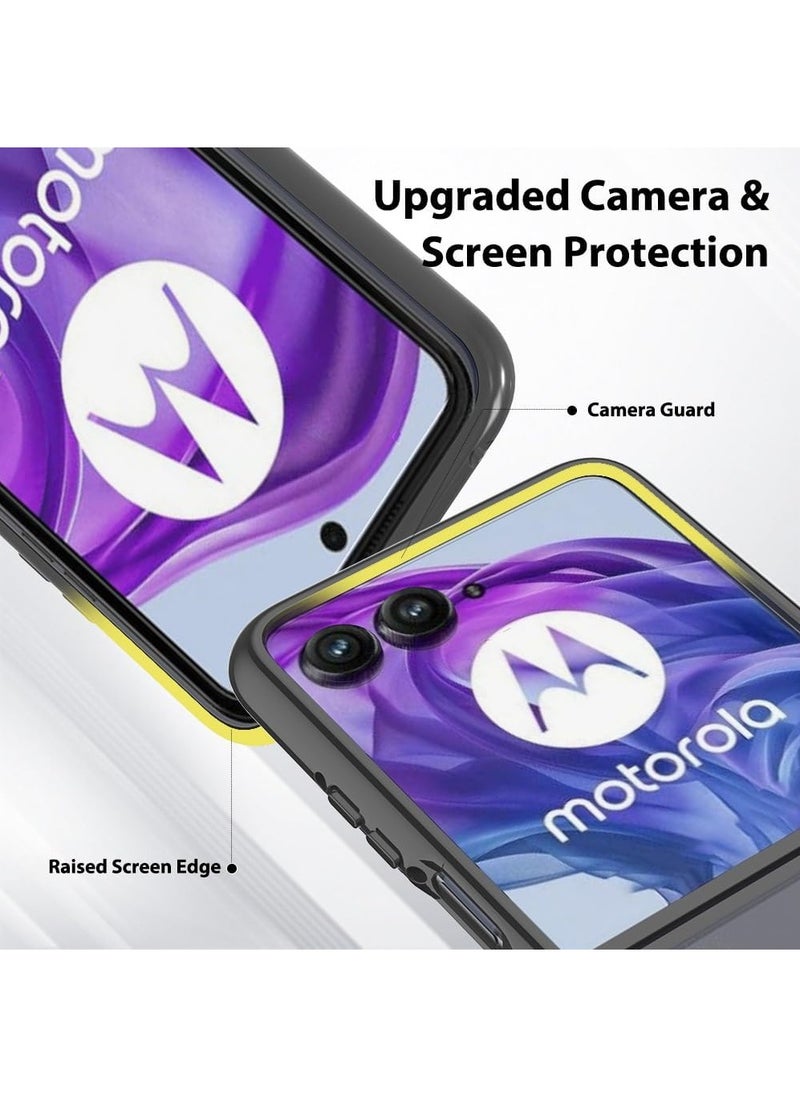 X-level - Motorola Razr 50 Ultra/Motorola Razr Plus Case, APremium Clear Panel TPU Bumper Shockproof Phone Cover,Slim Thin Scratch Resistant Protective Case Woman Man for Motorola Razr 50 Ultra/Motorola Moto Razr+ 2024 Black - Image 1