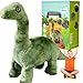 HCdoujoy Green Dinosaur Toys for Girls Walking Nodding Roaring Repeating What You Say Touch Button Control Eyes Turn Red Realistic Pet Toy Gift for Kids Christmas Birthday Easter Toddlers - Image 2