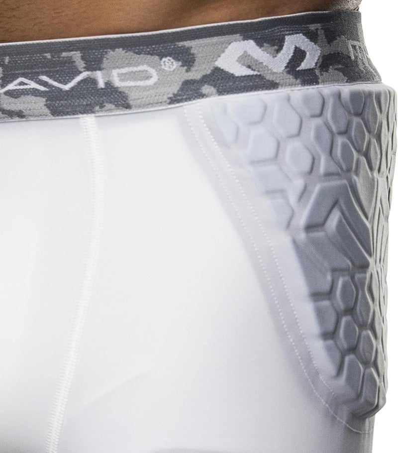 McDavid شورتات مضغوطة مبطنة مع وسادات HEX. padding للورك، العصعص، والفخذ. ضيق للرجال والنساء. كرة القدم، لاكروس، هوكي، كرة السلة، التزلج على الثلج. - Image 3