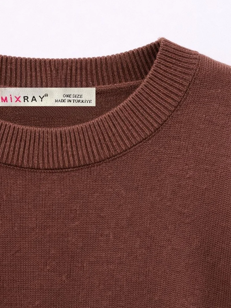 ميكسراي MIXRAY Oversized Ribbed Knit Sweater