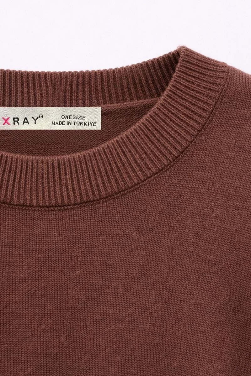 Mixray MIXRAY Oversized Ribbed Knit Sweater