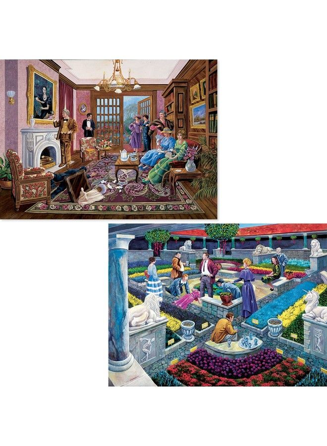 Bits and Pieces Value Set Of Two (2) 500 Piece Jigsaw Puzzles For Adults Each Puzzle Measures 18" X 24" 500 Pc Murder At The Manor And Museum Mystery Thriller Jigsaws By Artist Gene Dieckhoner - Image 3