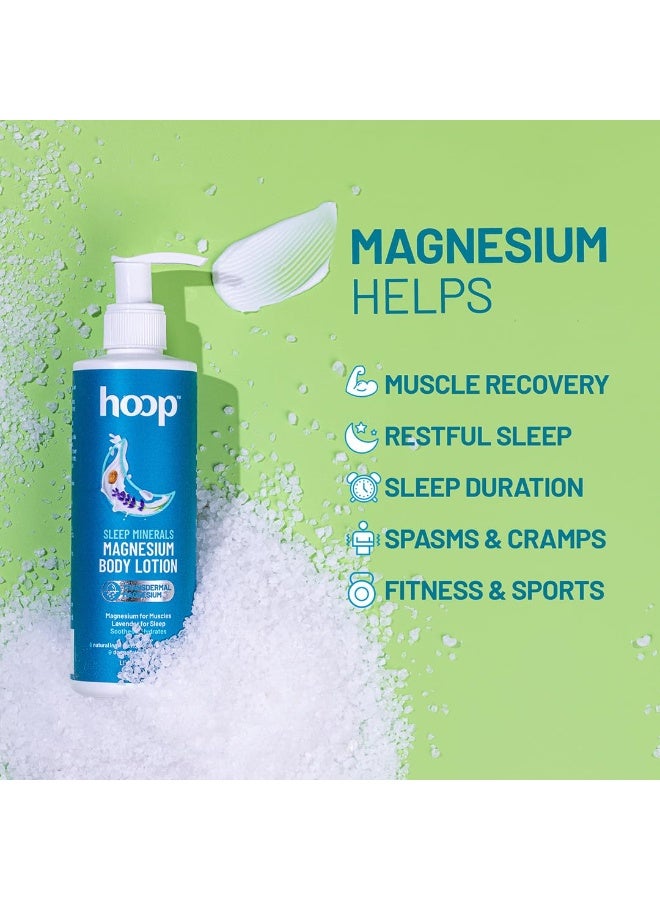 Hoop Magnesium Sleep Body Lotion | Topical Magnesium Chloride Supplement for Muscle Recovery, Better Sleep | Magnesium Oil Supports Deep Sleep, Recovery from Cramps, Fitness | 250 ml - Image 3