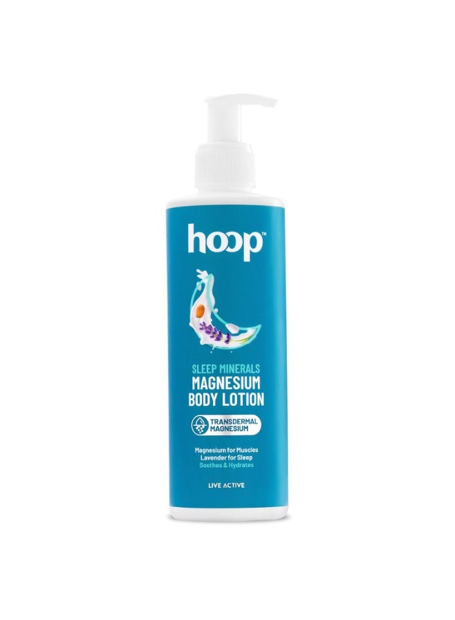 Hoop Magnesium Sleep Body Lotion | Topical Magnesium Chloride Supplement for Muscle Recovery, Better Sleep | Magnesium Oil Supports Deep Sleep, Recovery from Cramps, Fitness | 250 ml - Image 1