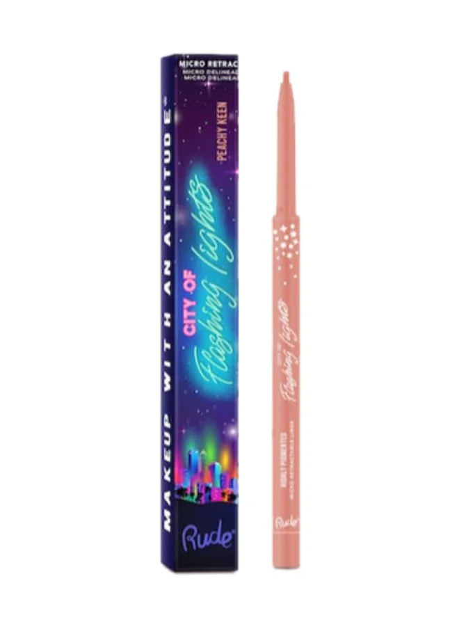 روود City of Flashing Lights Micro Retractable Liner Peachy Keen