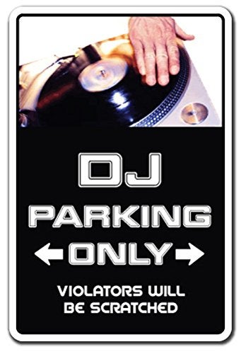 SignJoker SignJoker] DJ ~Sign~ Parking Records Turn Tables Mixer disc Jockey Wall Plaque Decoration
