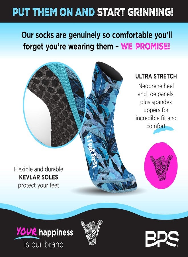 بي بي أس جوارب BPS المائية "Feet First" (لون أزرق الموز مع نعال مطاطية مانعة للانزلاق، مقاس كبير) - Image 3