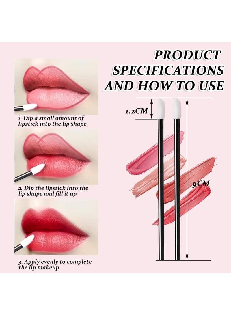 Barakah 200 PCS Disposable Lip Brushes Lip Gloss Applicator Wands Lipstick Applicators with Soft Flocking Head, Makeup Brush Tools for Lip Gloss, Concealer, Eyeshadow, Nail Polish, Salon and Travel Use - Image 5