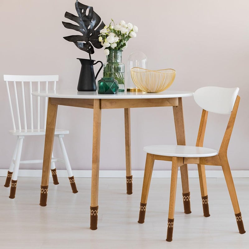 Lzymsz 40 Packs Chair Socks Knit Double Layer Thick Chair/Table/Bench Foot Cover Non-Slip Wear-Resistant Noise-Reducing Chair Covers Caps Set Chair Leg Floor Protectors - Image 3