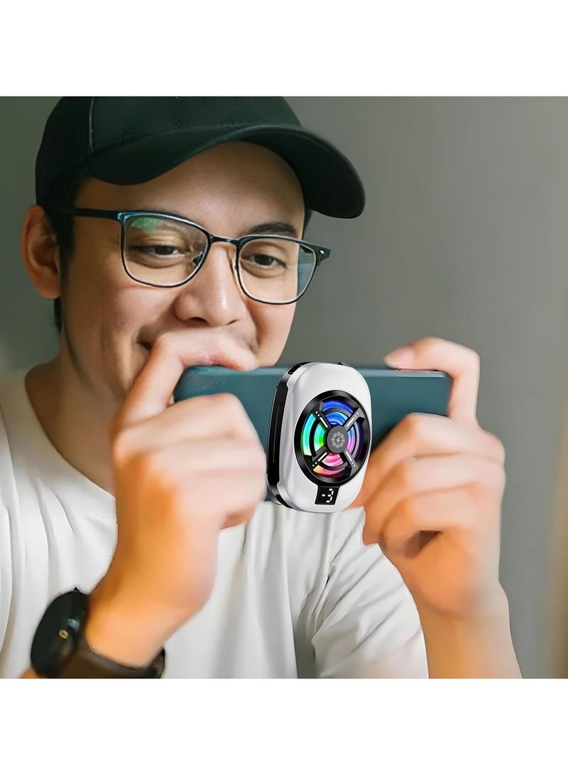 سناجل مبرد هاتف للألعاب، مروحة تبريد خلفية للهاتف المحمول بثلاث سرعات قابلة للتعديل، إضاءة RGB، شاشة رقمية، ضوضاء منخفضة، متوافق مع أجهزة iPhone وAndroid - Image 3