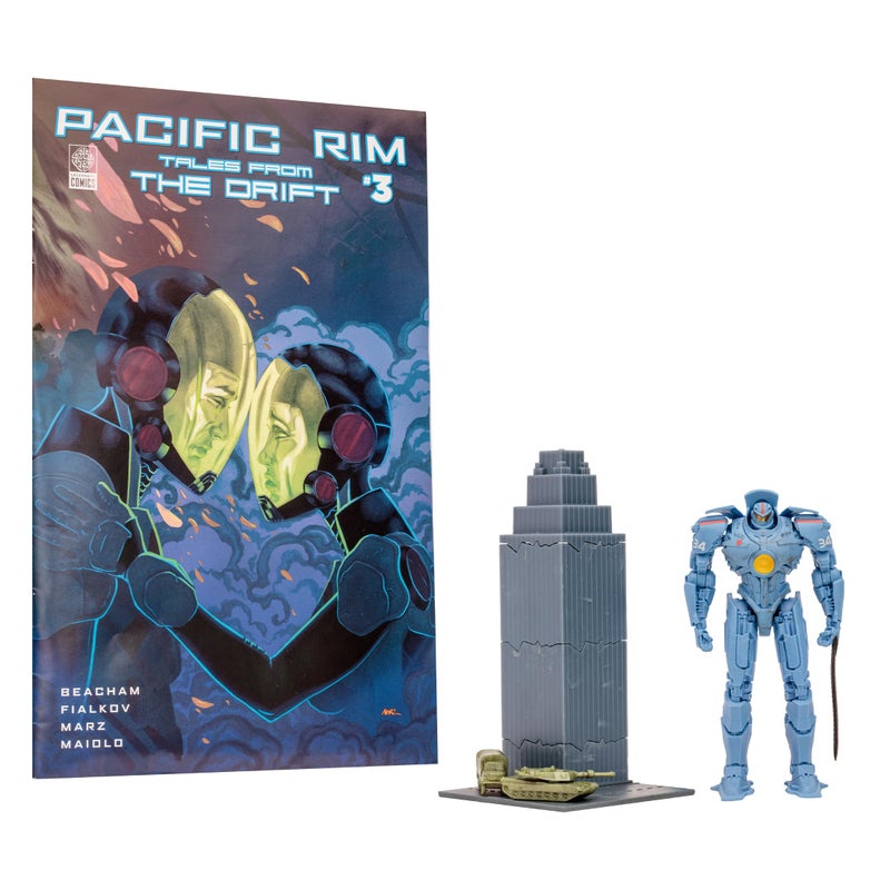 McFarlane Toys Pacific Rim McFarlane Toys Gipsy Danger (Jaeger) 4" Scale Figure Playset with Comic - Image 1