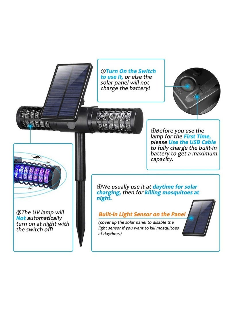 general Mosquito repellent lamp solar mosquito killer outdoor, waterproof garden mosquito killer, villa mosquito trap lawn light, grounding plug mosquito lamp - Image 4