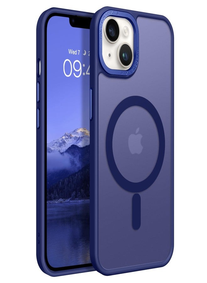 BENTOBEN Magnetic for iPhone 13 Case & iPhone 14 Case [Compatible with Magsafe] Translucent Matte Phone Case iPhone 13/14 Slim Shockproof Women Men Protective Cover for iPhone 13/14 6.1", Klein Blue - Image 1