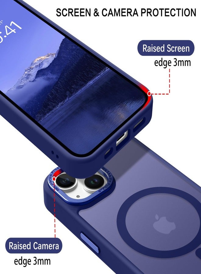 BENTOBEN Magnetic for iPhone 13 Case & iPhone 14 Case [Compatible with Magsafe] Translucent Matte Phone Case iPhone 13/14 Slim Shockproof Women Men Protective Cover for iPhone 13/14 6.1", Klein Blue - Image 5
