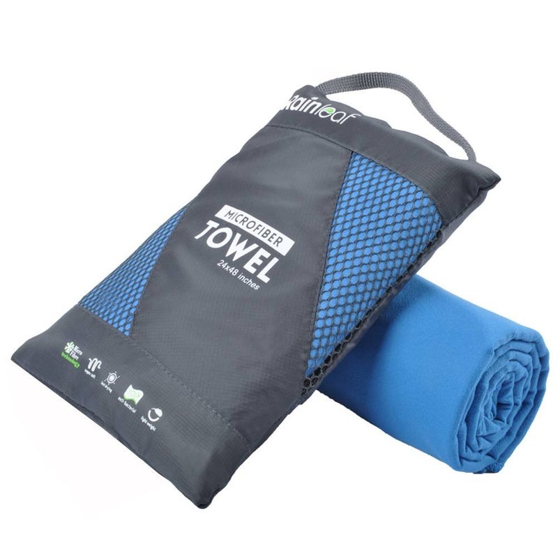 Rainleaf Microfiber Towel Perfect Travel & Gym & Camping Towel. Quick Dry - Super Absorbent - Ultra Compact - Lightweight. Suitable for Trip, Beach, Shower, Backpacking, Pool - Image 1