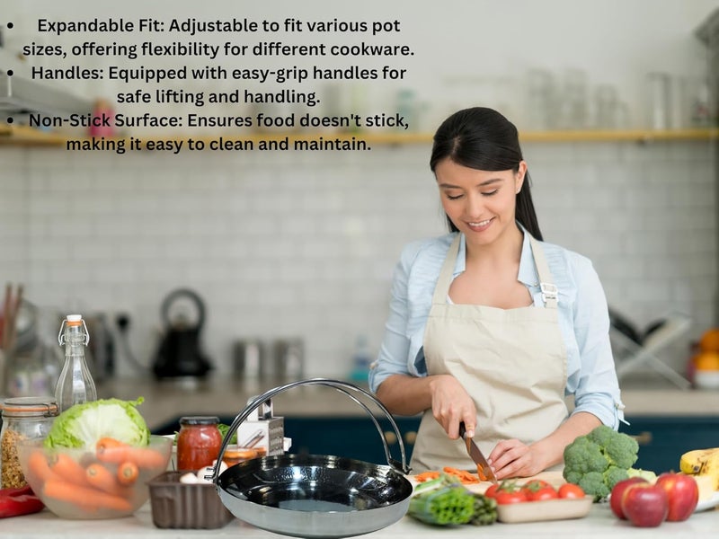 Valajogi UltraDurable Stainless Steel Steam Bowl with CoolTouch Handle for Easy Cooking AllPurpose Steamer Basket for Vegetables Seafood Dumplings More Expandable NonStick Dishwasher Safe - Image 3