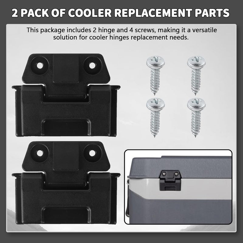 Replacement Cooler Hinge: 2 Pack Black, Precise Fit, Durable Construction - Easy Installation Cooler Door Hinge for Igloo BMX 25, 52, 72 Qt Cooler Repair - Image 5