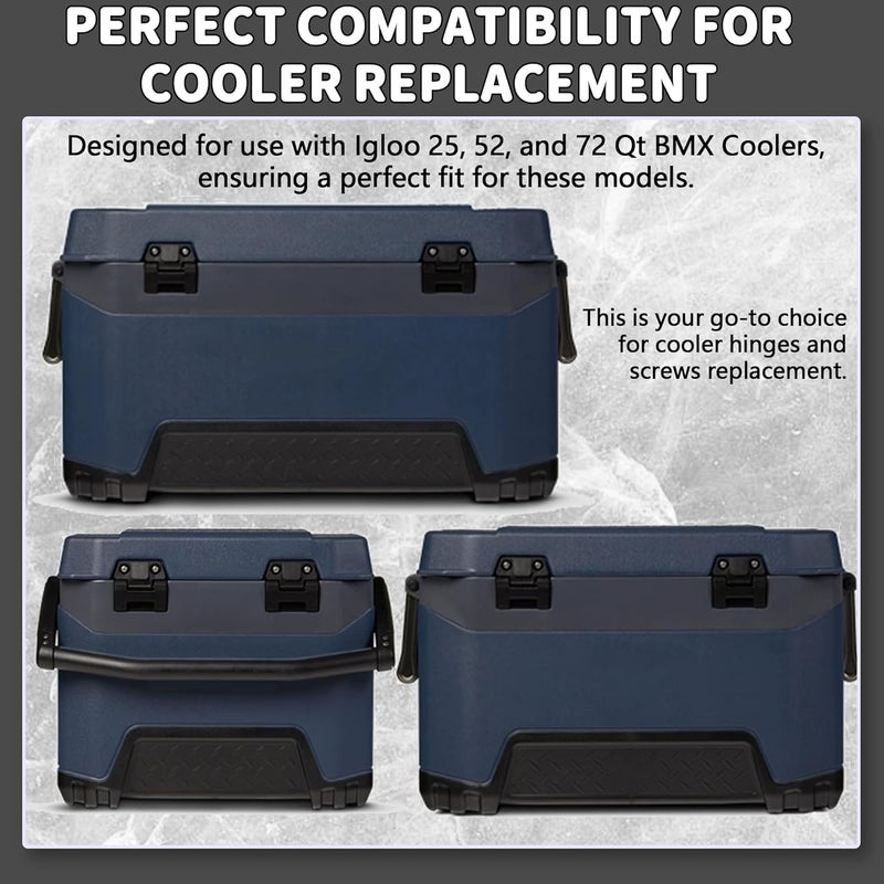 Replacement Cooler Hinge: 2 Pack Black, Precise Fit, Durable Construction - Easy Installation Cooler Door Hinge for Igloo BMX 25, 52, 72 Qt Cooler Repair - Image 4