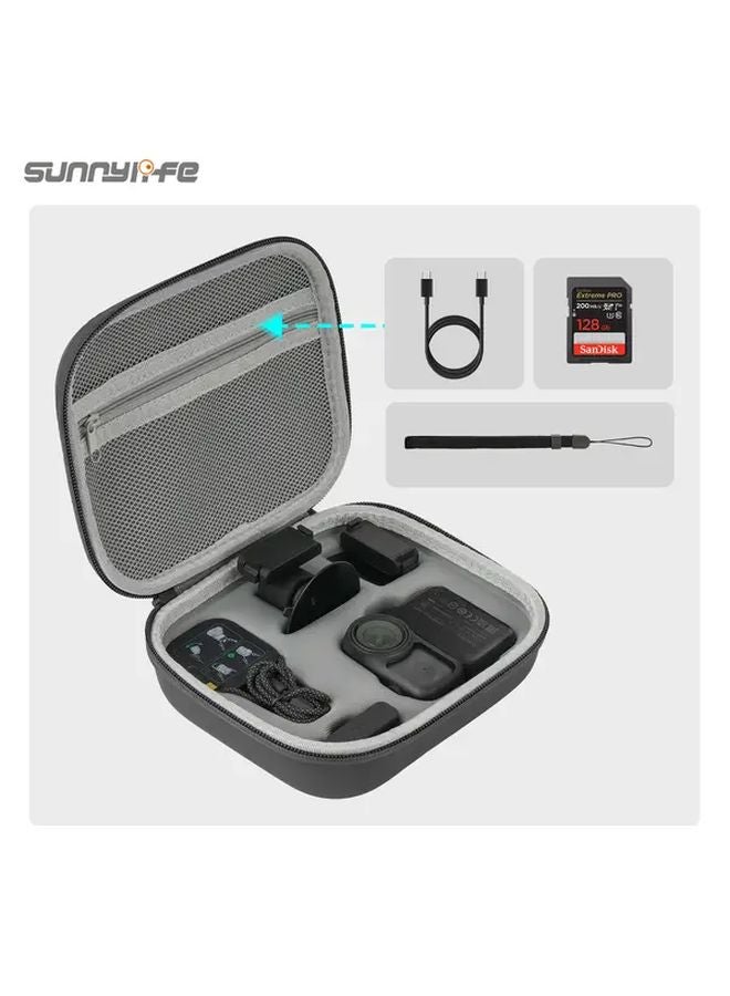 DJI Osmo Nano Action Camera Case L Black EVA Hardshell Storage with Accessory Pocket - Image 5