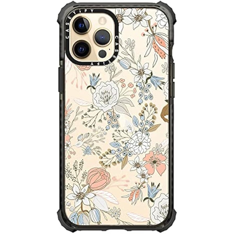 Casetify Ultra Impact Case for iPhone 12 Pro Max - Abstract Modern Coral - Clear Black - Image 5