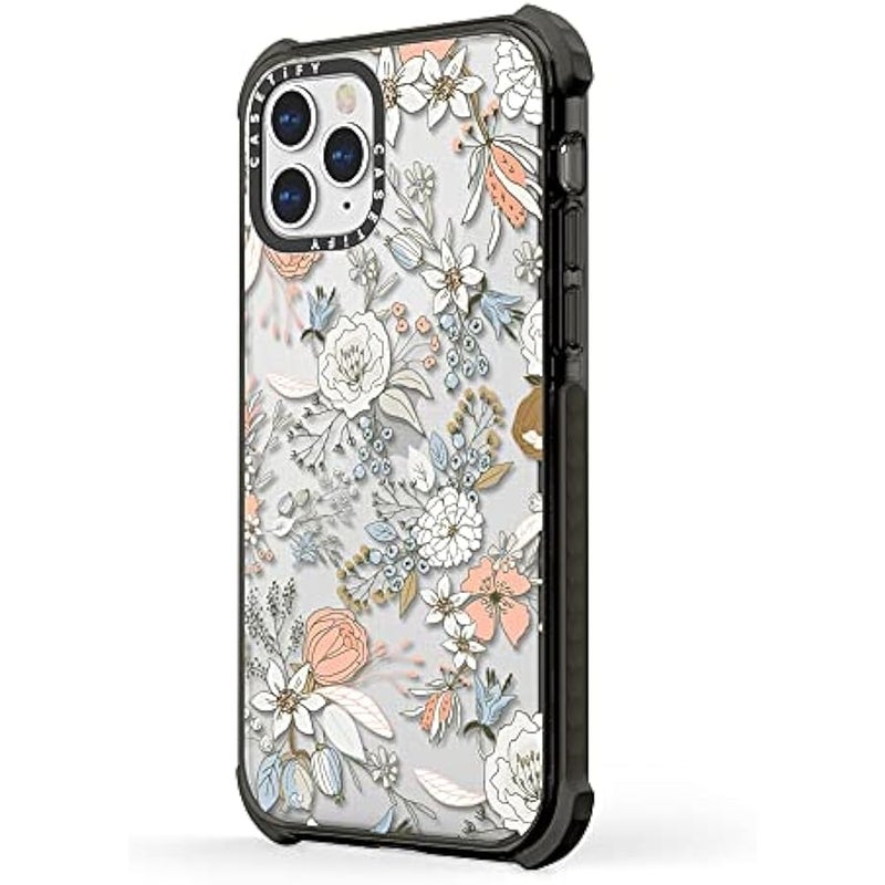 Casetify Ultra Impact Case for iPhone 12 Pro Max - Abstract Modern Coral - Clear Black - Image 2