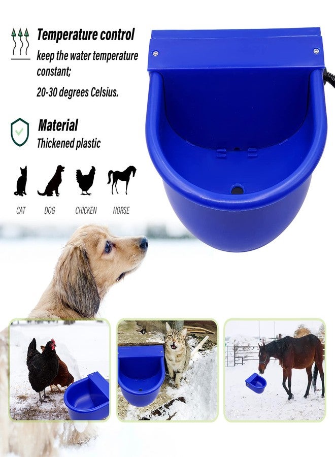 MINYULUA وعاء ماء ساخن أوتوماتيكي للكلاب من مينيولوا، سعة 2.5 لتر، وعاء كبير لشرب الماء للحيوانات الأليفة، مناسب للكلاب والخيول والأبقار والماعز والخنازير والحيوانات الأخرى. - Image 2